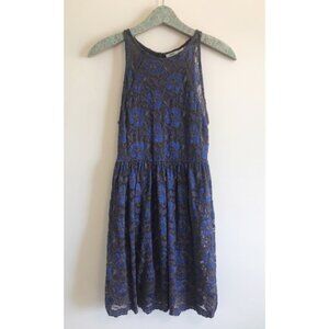 Kimchi Blue | Blue and Gray Lace Mini Dress